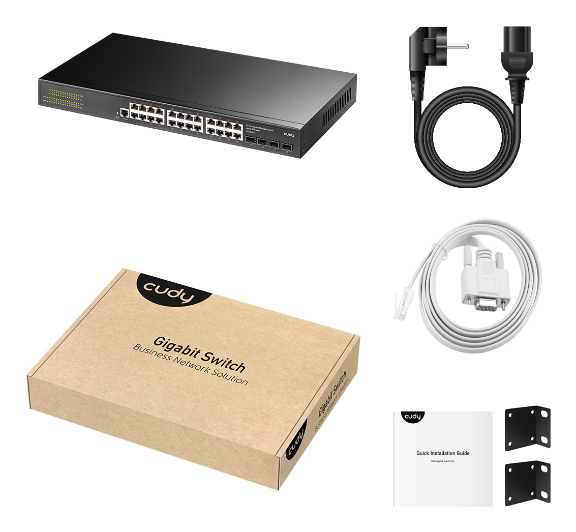 Cudy GS2024S2 Managed L2/L3 Gigabit Switch 24 Ports Schwarz