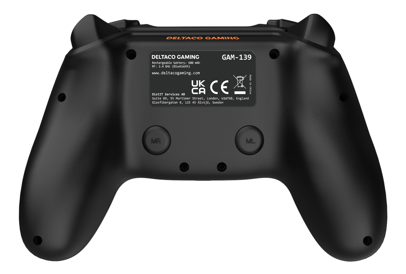 Deltaco Gaming GAM-139 Wireless Gamepad Bluetooth Schwarz