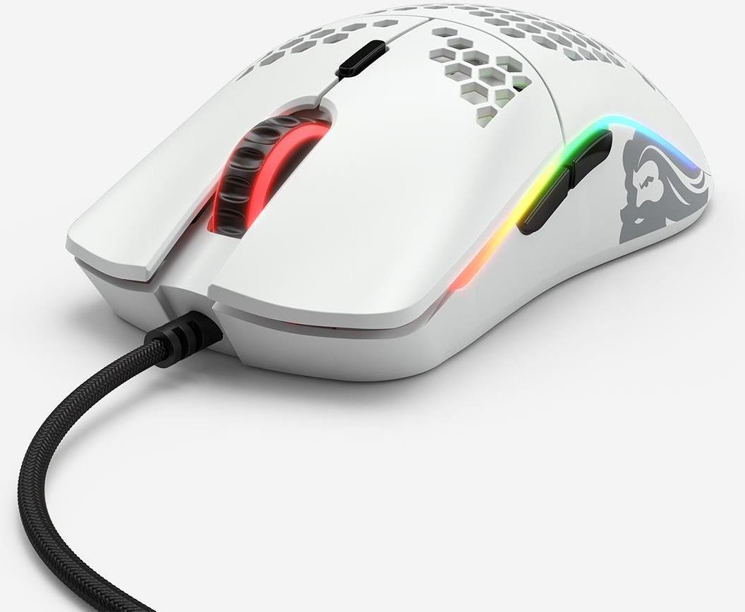 Glorious PC Gaming Race Model O- Maus USB Typ-A Optisch 3200 DPI rechts (GOM-WHITE)