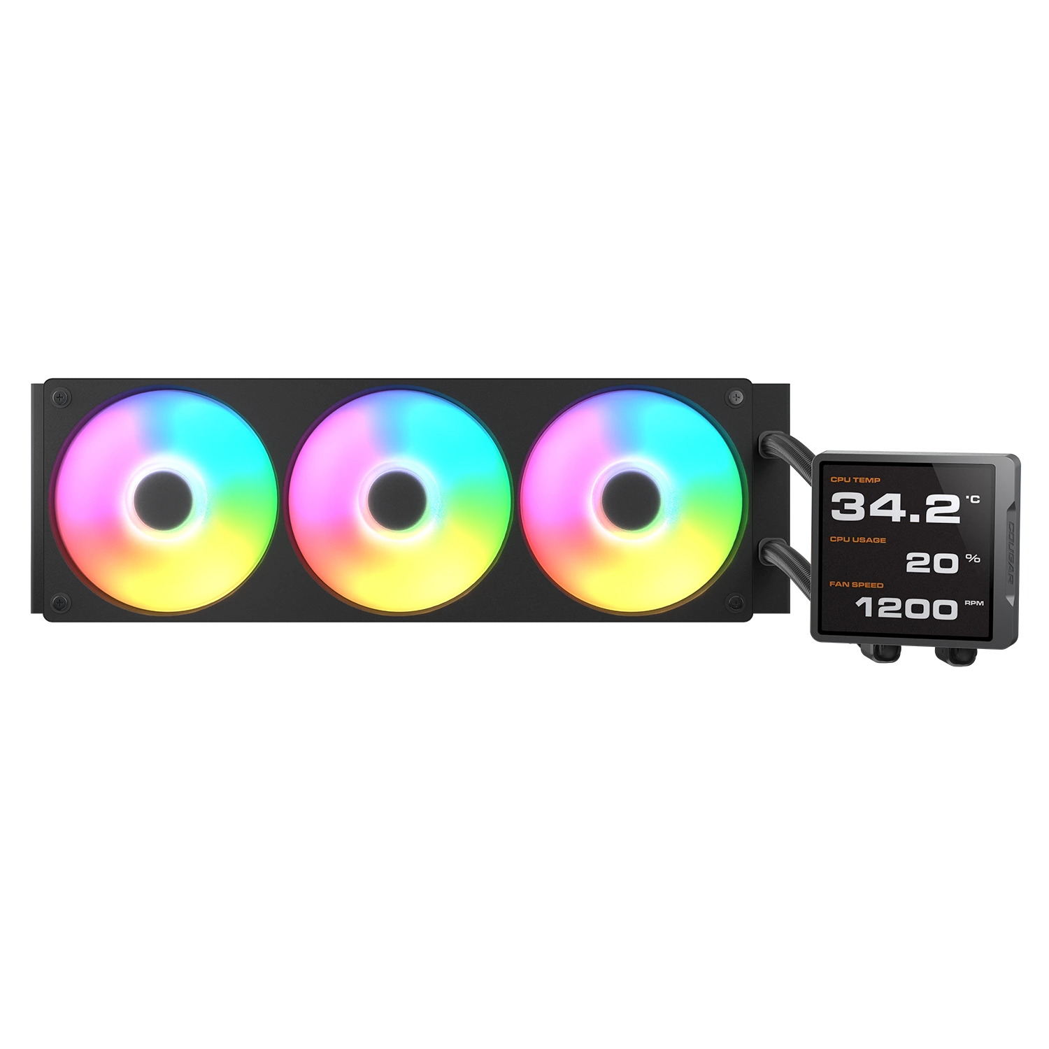 Cougar Poseidon Vistek Pro 360 ARGB All-in-One-Flüssigkeitskühler Schwarz