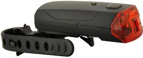 FISCHER Fahrrad-LED-Rückleuchte, mit Universalhalterung mit Batterieindikator, extrem helle und batterieschonende - 1 Stück (85364)