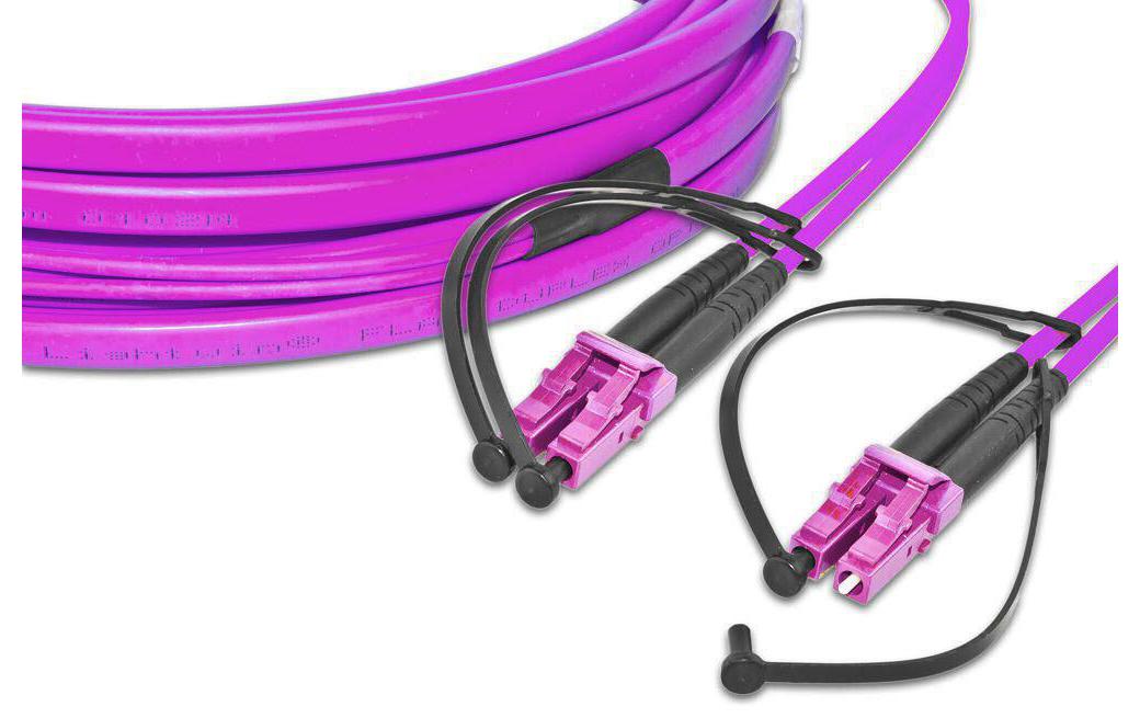 Lightwin LDP-50 LC-LC 0.25 OM4 LWL-Patchkabel 0,25 m LC-LC Duplex Multi-mode Gelb