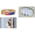 tesa Maler Krepp 4319 Papierabdeckband, 38 mm x 50 m starkt gekreppt, schmiegsames und reißfestes Papierklebeband - 1 Stück (04319-00008-00)