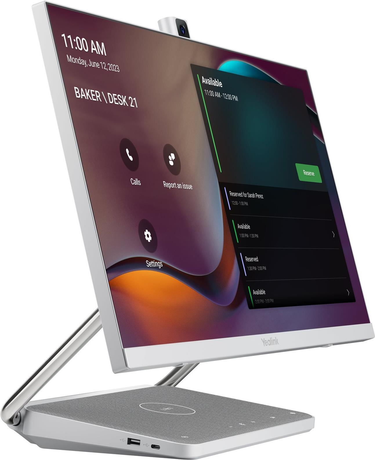 Yealink DeskVision A24 Videokonferenzsystem 23,8" Full HD Microsoft Teams zertifiziert Silber