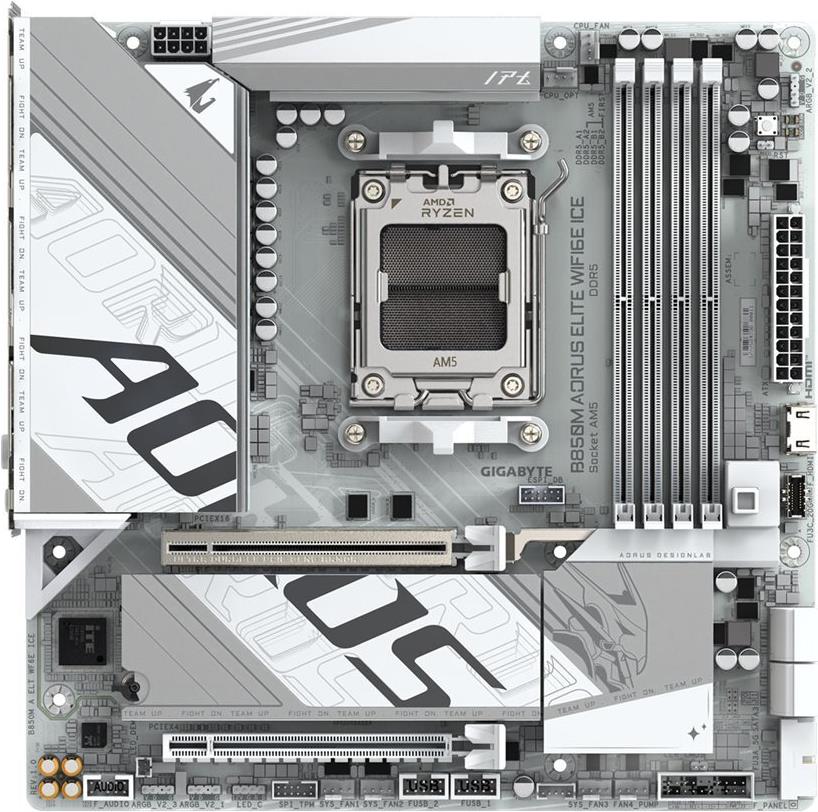Gigabyte B850M AORUS ELITE WF6E ICE mATX Mainboard (B850M A ELT WF6E ICE)