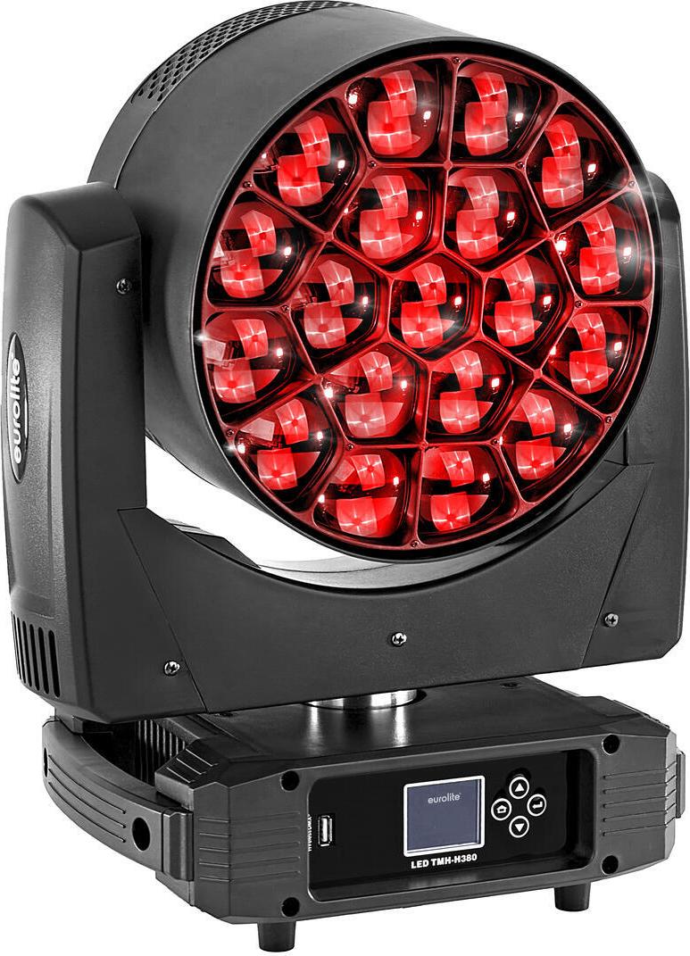 EUROLITE LED TMH-H380 Beam/Wash/Flowereffekt Moving Head 19x20W RGBL Zoom