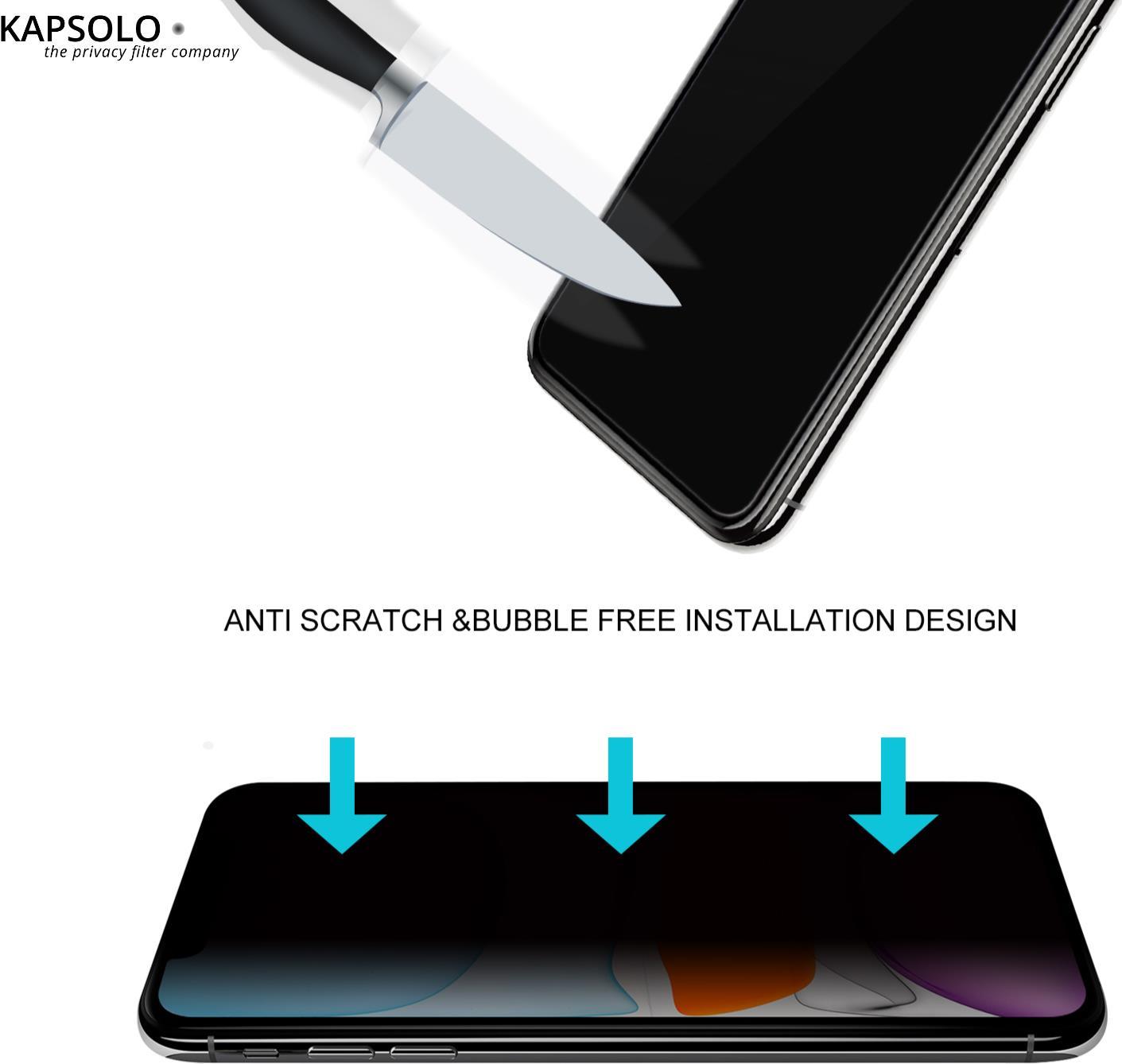 KAPSOLO KAP30433 Blickschutzfilter für Smartphone 6,1" 2H Schwarz