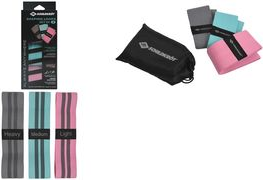 SCHILDKRÖT Fitness-Bänder Shaping Loop Set, farbig sortiert Widerstandsstufen Light, Medium und Heavy, für Krafttraining - 1 Stück (960224)
