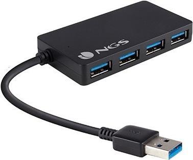 NGS iHub 3.0 USB 3.2 Gen 1 (3.1 Gen 1) Type-A 5000 Mbit/s Schwarz (IHUB3.0)