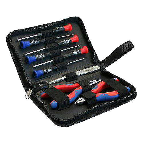 InLine 43018B Werkzeugset 9-teilig Grau