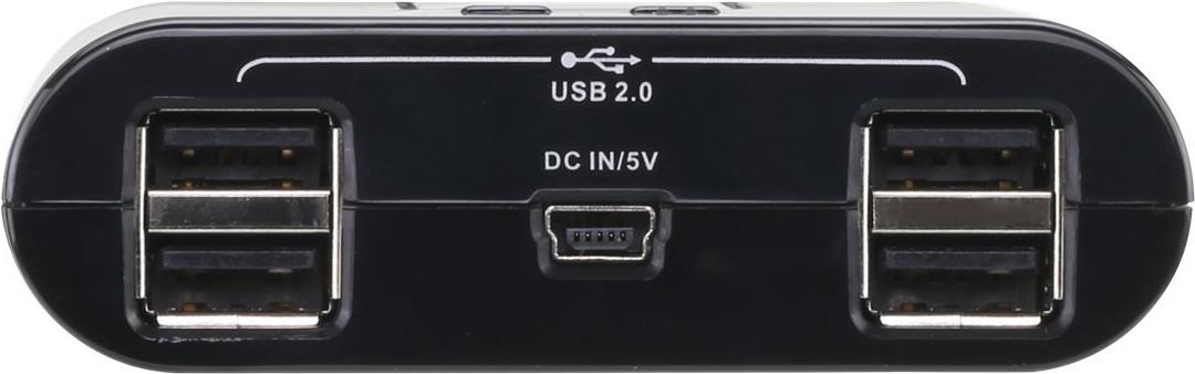 ATEN US424 USB 2.0 Peripherie-Freigabe-Switch 4 Ports Schwarz