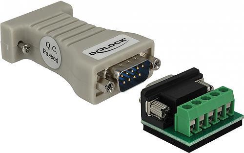 DeLock Converter 1 x Serial RS-232 DB9 female to 1 x Serial RS-422/485 DB9 male with ESD protection 15 kV (62920)