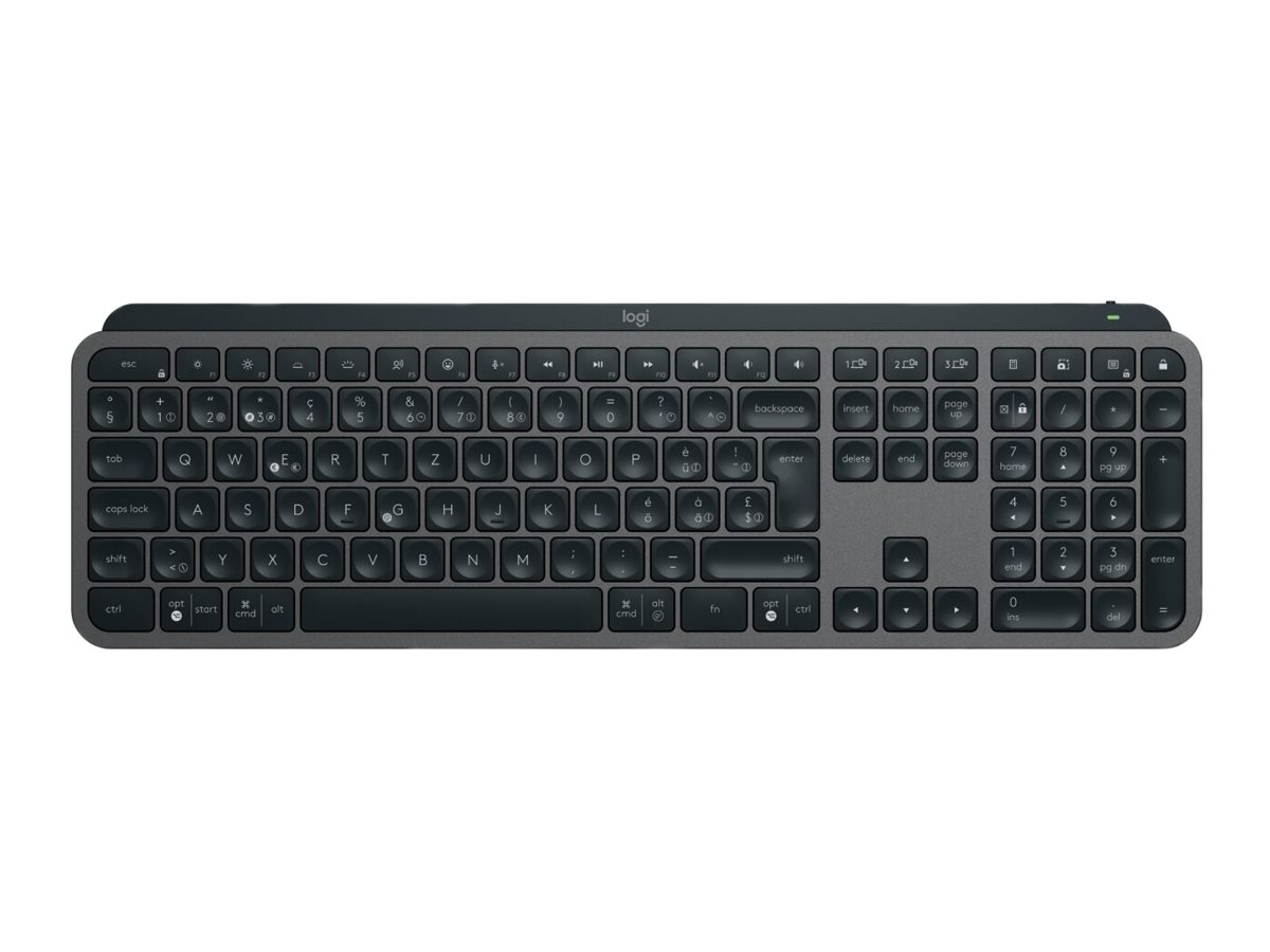 Logitech MX Keys S Kabellose Tastatur QWERTZ Bluetooth LE mit Palm Rest Graphite