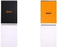 RHODIA Spiralnotizblock No. 18, DIN A4, gepunktet, schwarz Maße: 210 x 297 mm, mit Kopfspirale, 80 g/qm, 80 Blatt - 1 Stück (185039C)