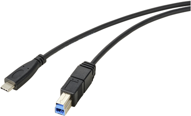 Renkforce RF-5720408 USB Kabel 1,8 m USB 3.2 Gen 1 (3.1 Gen 1) USB C USB B Schwarz (RF-5720408)