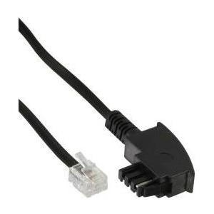 InLine® TAE-F Kabel, 6polig/4adrig, für Import, TAE-F Stecker an RJ11 Stecker, 20m (18920A)