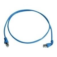 Telegärtner 100008016 RJ45 Netzwerkkabel, Patchkabel CAT 6a S/FTP 0.5 m Blau Flammwidrig, mit Knickschutztülle 1 St.