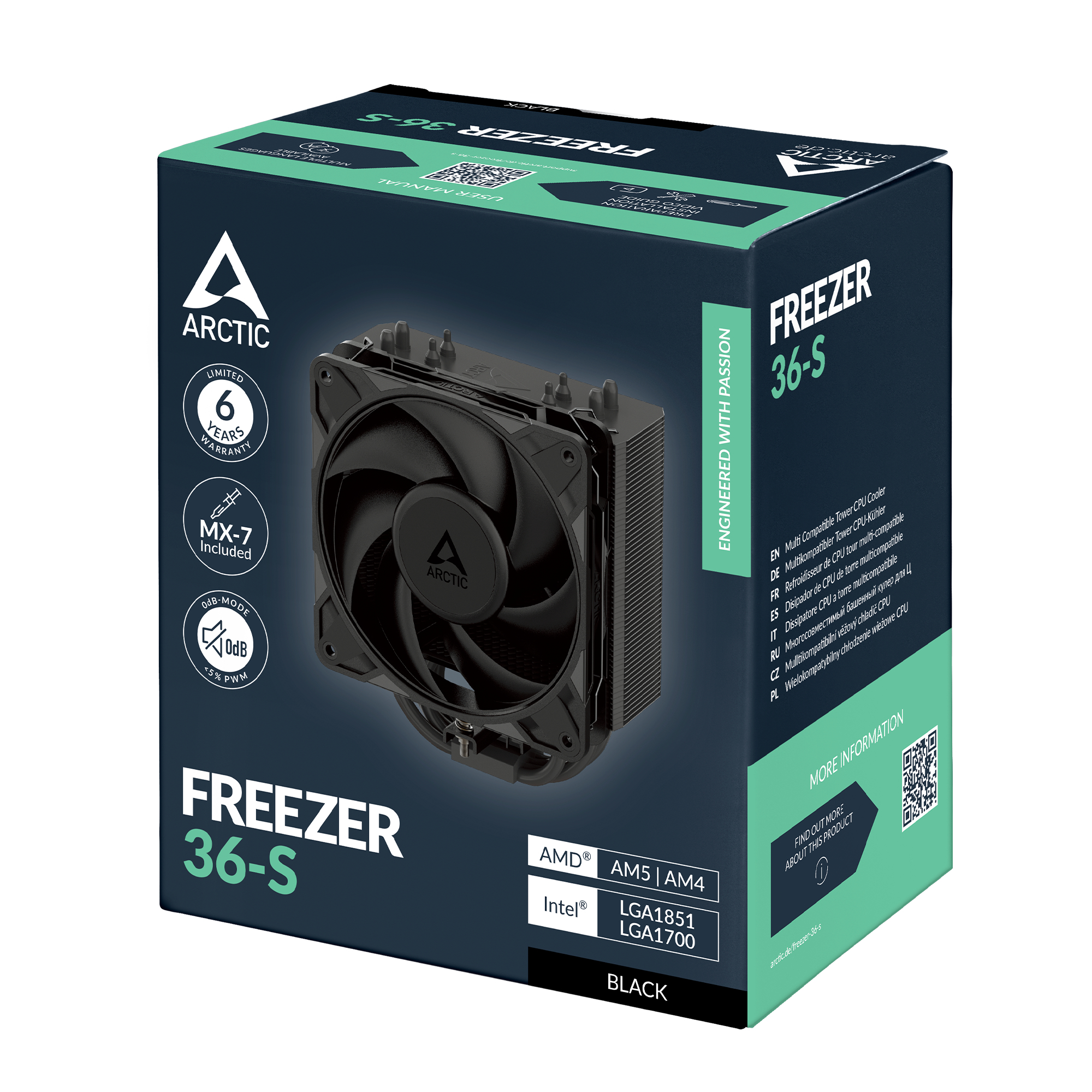 Arctic Freezer 36-S CPU-Kühler Schwarz
