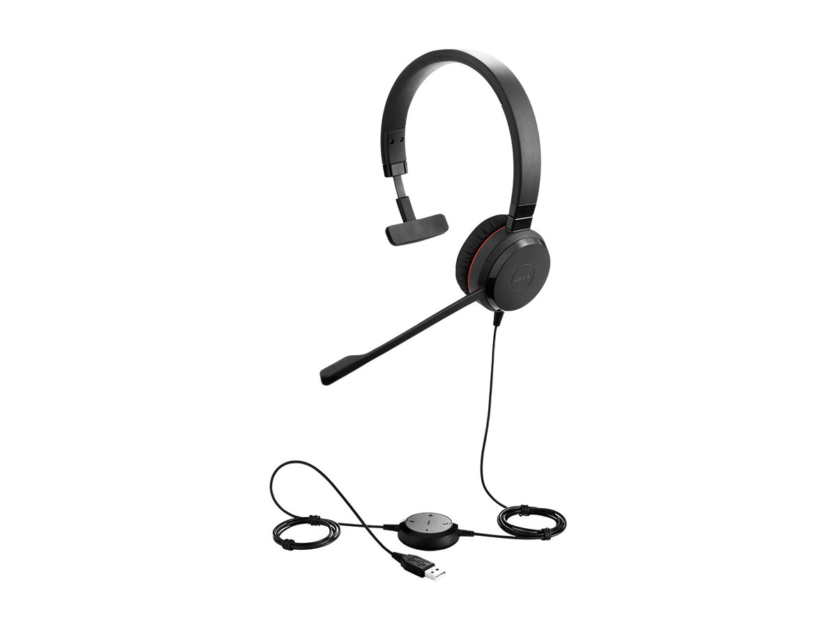 Jabra Evolve 20 MS Mono On-Ear Headset USB Kabelgebunden Schwarz