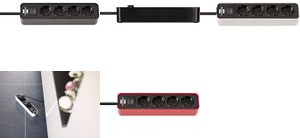 Brennenstuhl 1153240070 Verlängerungskabel 1,5 m 4 AC-Ausgänge Innenraum Schwarz - Rot (1153240070)