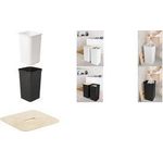 smartstore Aufbewahrungsbox COLLECT, 53 Liter, schwarz aus PP, optional mit Holzdeckel nutzbar (nicht im Liefer - 1 Stück (310165)