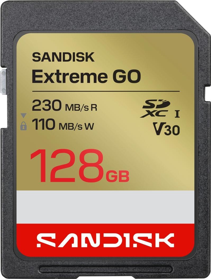 SanDisk SDXC Extreme GO 128GB (UHS-1, R 230MB/s / W110MB/s, 4K) (00226986)