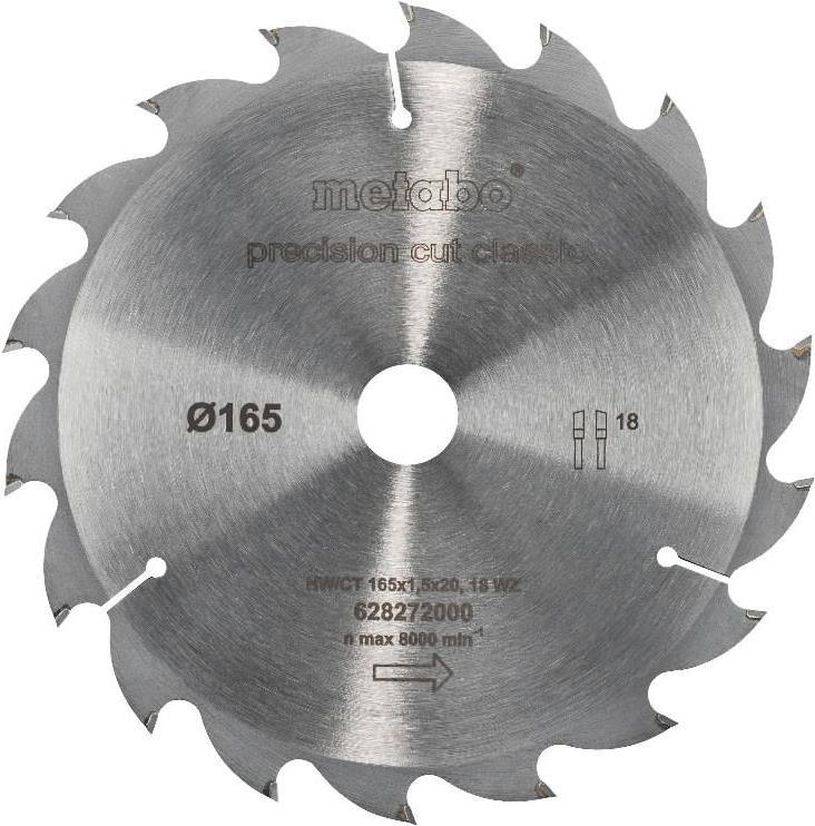 Trennscheibe 165x1,8 1,2x20mm, z18, WZ, 20 °, Classic., Metabo