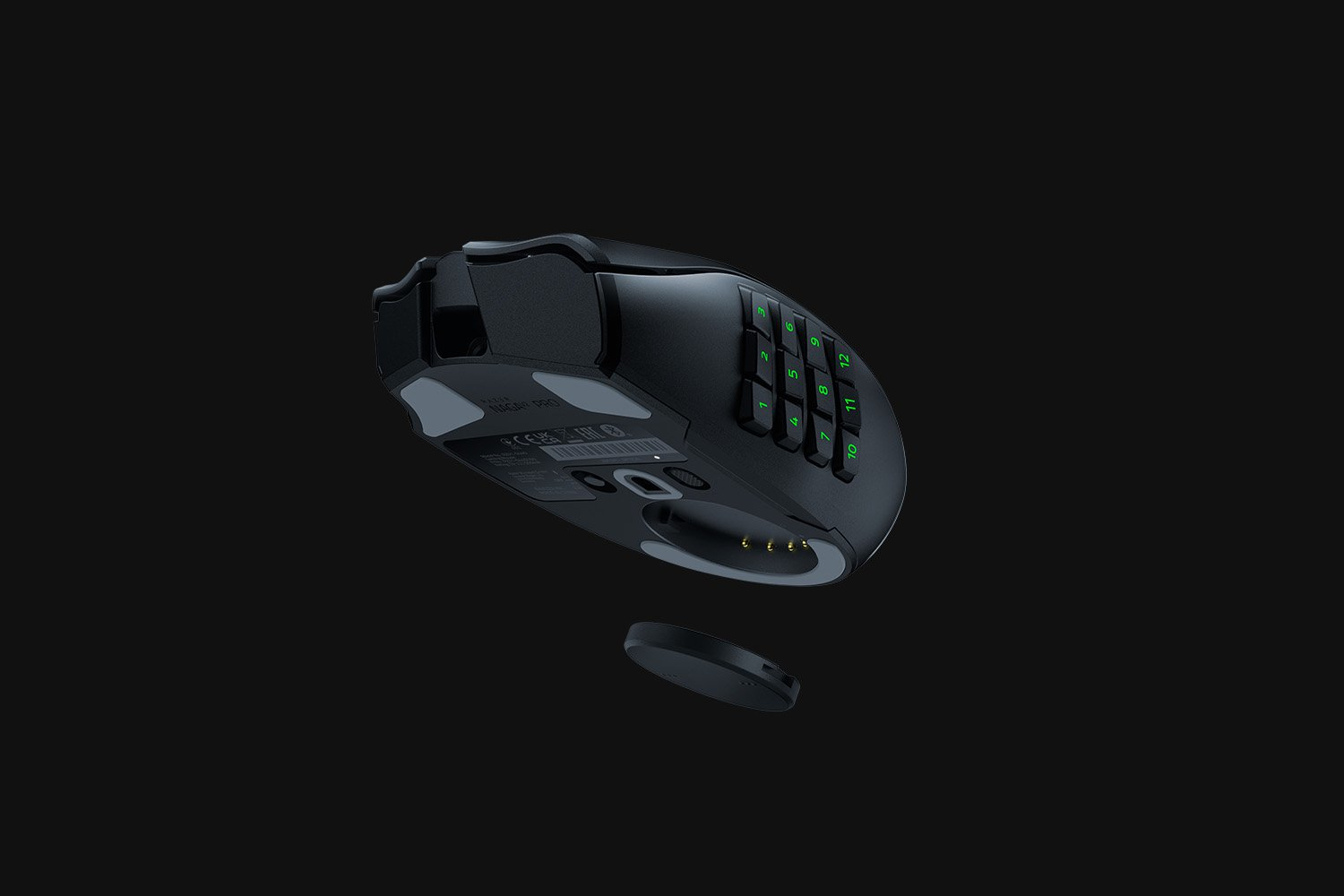 Razer Naga V2 Pro Gaming-Maus Optisch 30000 DPI Kabellos USB-C Bluetooth Schwarz
