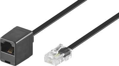 Basetech ISDN Verlängerungskabel [1x RJ45-Stecker 8p4c - 1x RJ45-Buchse 8p8c] 6.00 m Schwarz (BT-1602128)