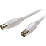 SpeaKa Professional Antennen Anschlusskabel [1x Antennenstecker 75 ? - 1x Antennenbuchse 75 ?] 5 m 90 dB Weiß (SP-7869948)