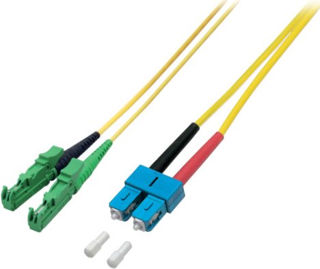 EFB Elektronik Glasfaser LWL Anschlusskabel [1x E2000®/APC 8°-Stecker - 1x SC-Stecker] 9/125µ Singlemode OS2 1.00 m EFB Elektronik (O0939.1)