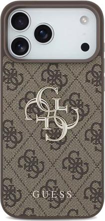 GUESS Hard Cover 4G Big Metal Logo Brown, für Apple iPhone 17 Pro Max, GUHCP17X4GMGBR (GUHCP17X4GMGBR)