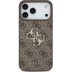 GUESS Hard Cover 4G Big Metal Logo Brown, für Apple iPhone 17 Pro Max, GUHCP17X4GMGBR (GUHCP17X4GMGBR)