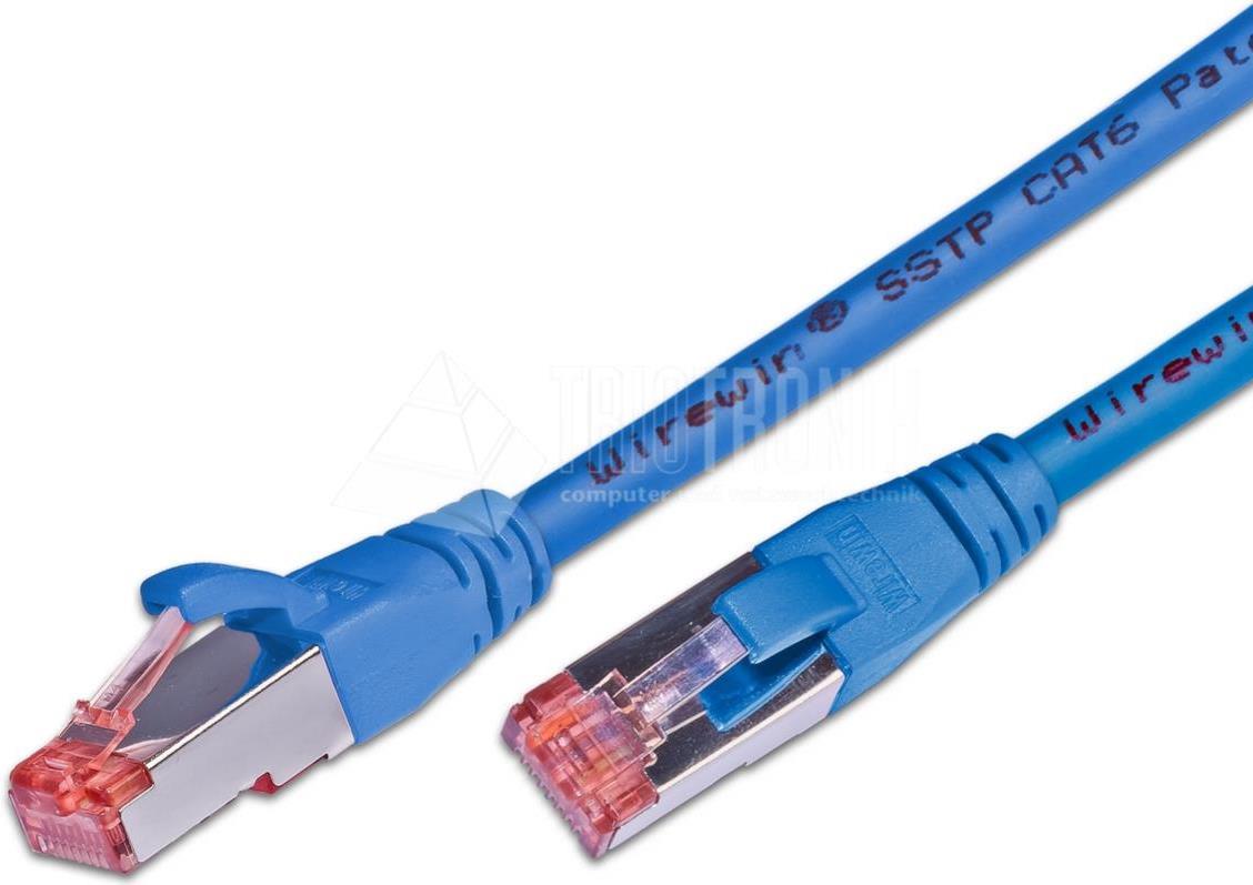 Wirewin KAT6 Patchkabel, S/FTP, LSOH, Lifetime Warranty, blau RJ45 Patchkabel (PKW-PIMF-KAT6 30.0 BL)