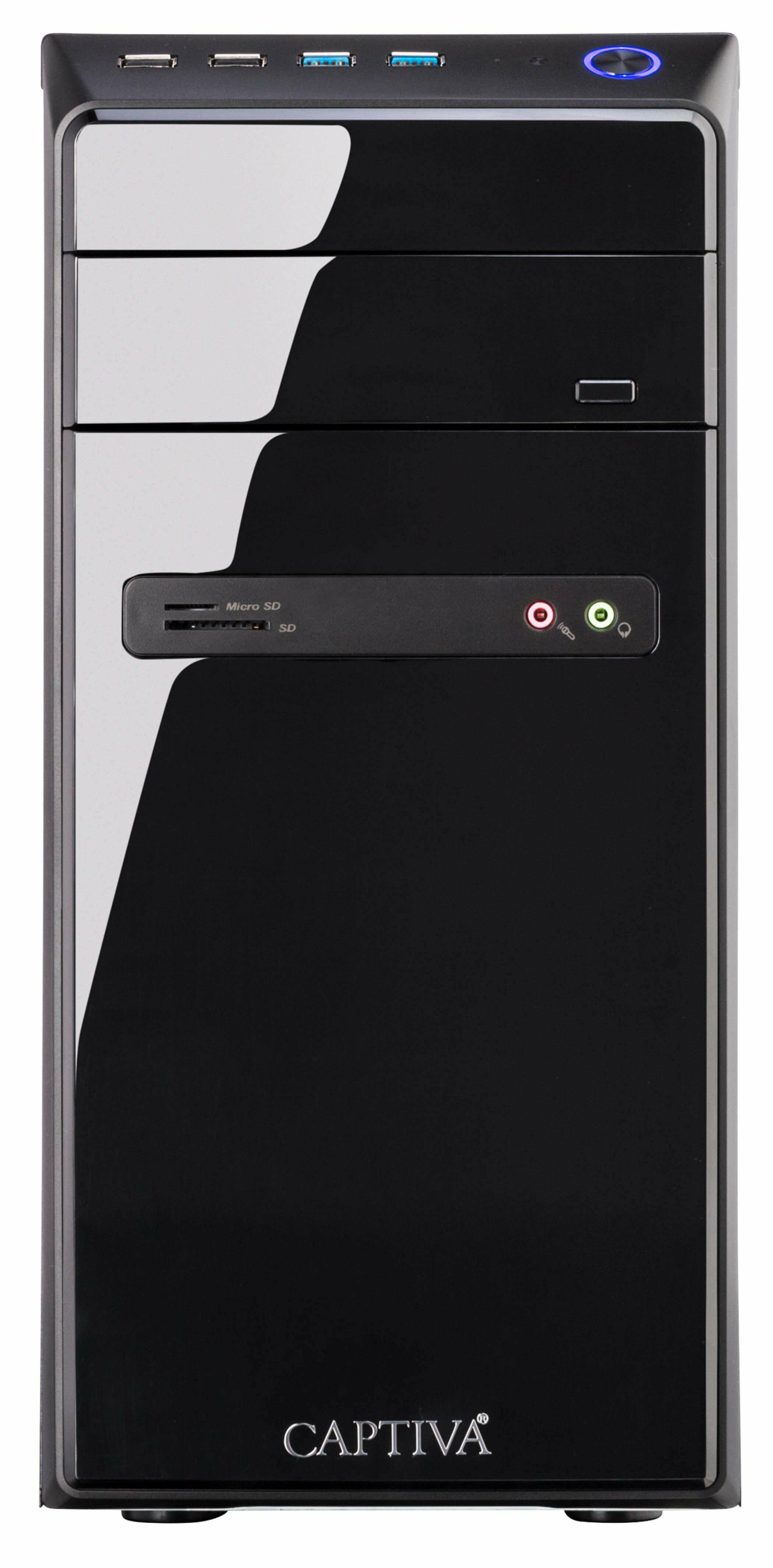CAPTIVA Business/Office R10-0446 Desktop-PC AMD Ryzen 5 PRO 5655G 32 GB RAM 500 GB SSD 4 TB HDD WLAN Schwarz