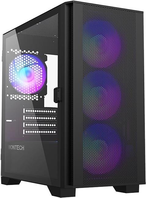 Montech AIR 100 ARGB, Micro-ATX, Tempered Glass - schwarz (AIR 100 ARGB BK)