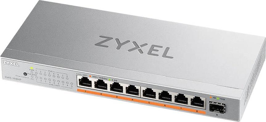 ZyXEL XMG-100 Series XMG-108HP 8-Port 2.5G PoE++ Switch Silber