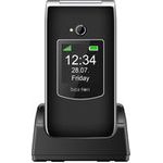 Beafon SL605 LTE, Silver Line, Großtastenklapphandy, schwarz (SL605LTE_EU003B)