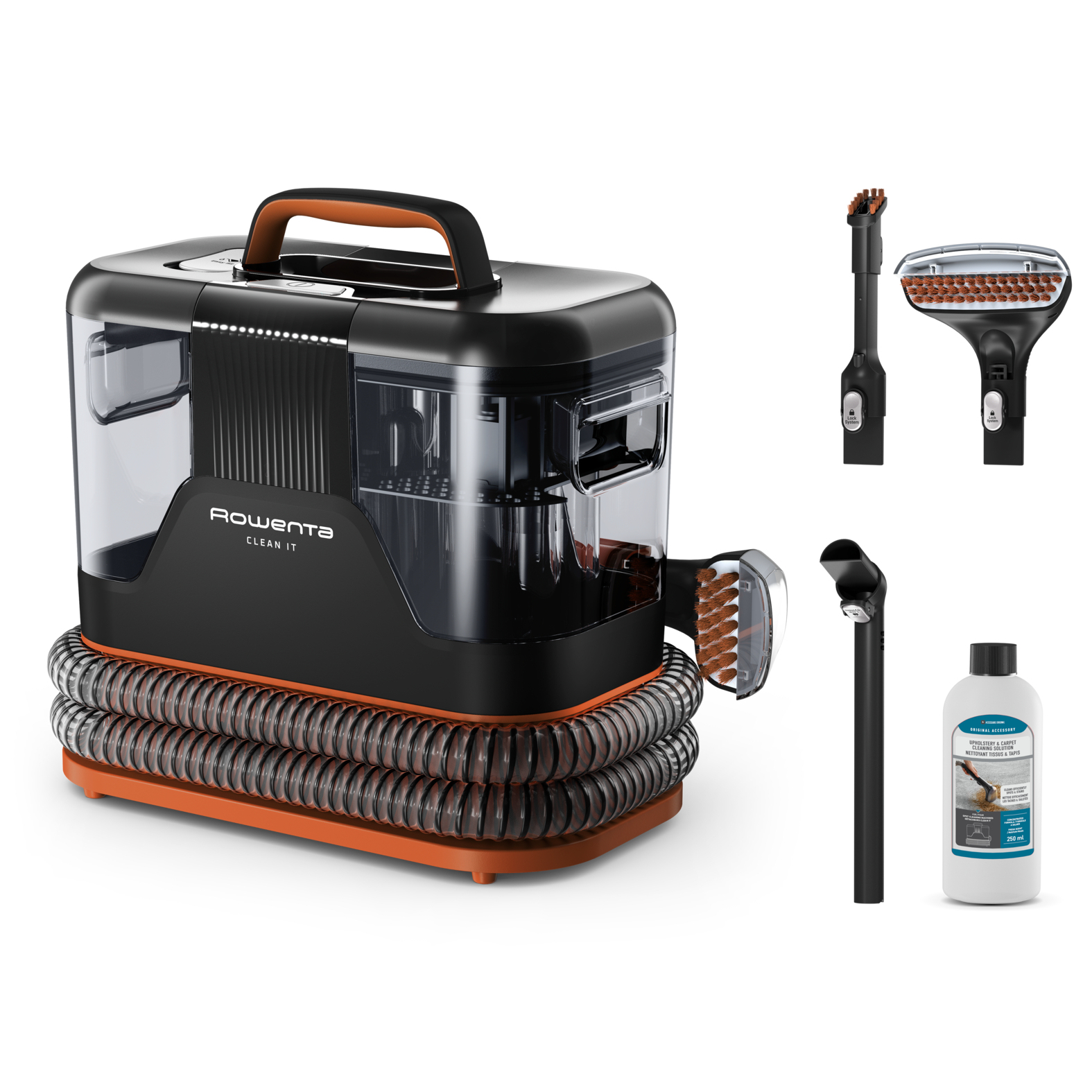 Rowenta Clean It IN5011 Fleckenreiniger Nass/Trocken 400 W 1,5 l Beutellos Schwarz/Braun