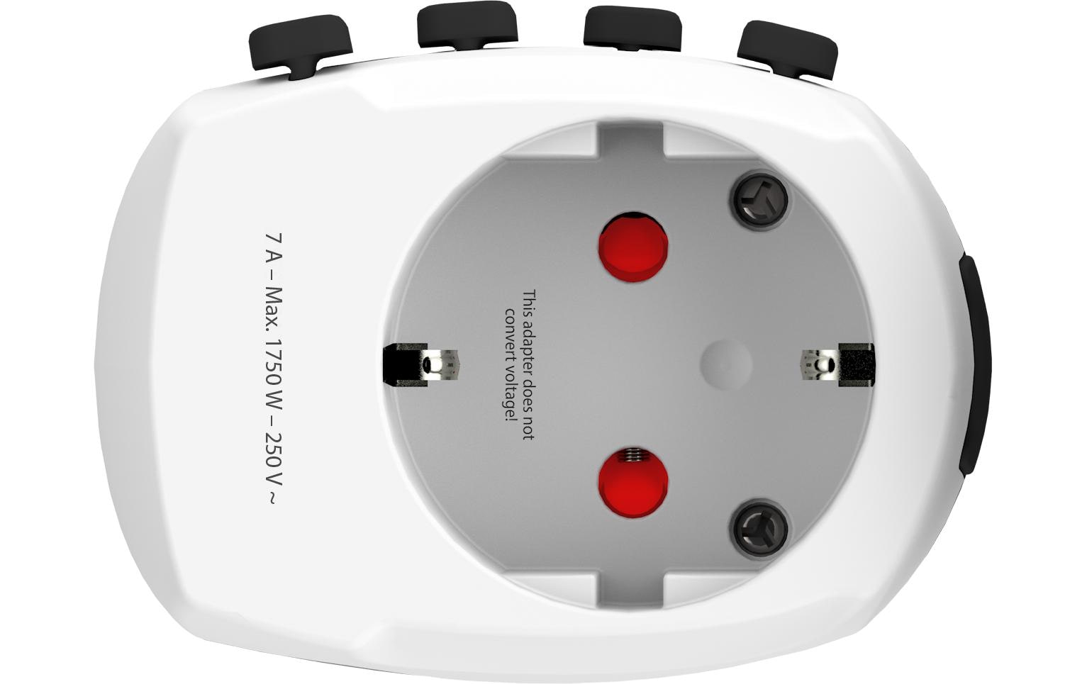 SKROSS PRO World 7A Reiseadapter Weiß