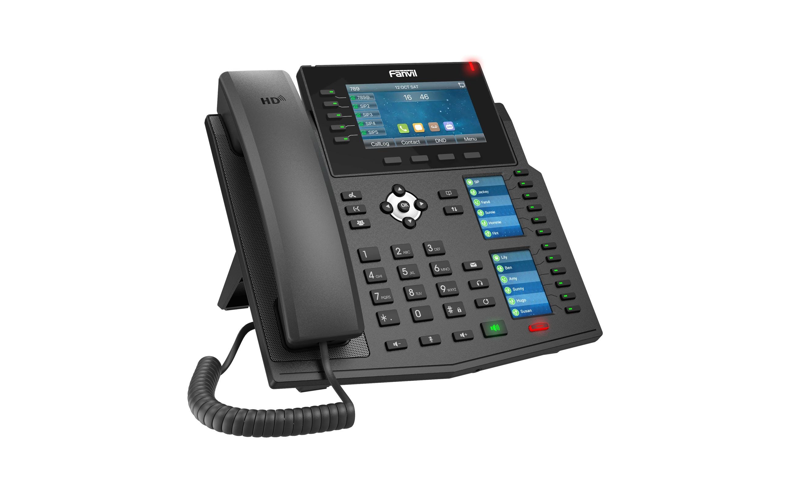 Fanvil X6U IP-Telefon 20 SIP-Leitungen LCD Schwarz