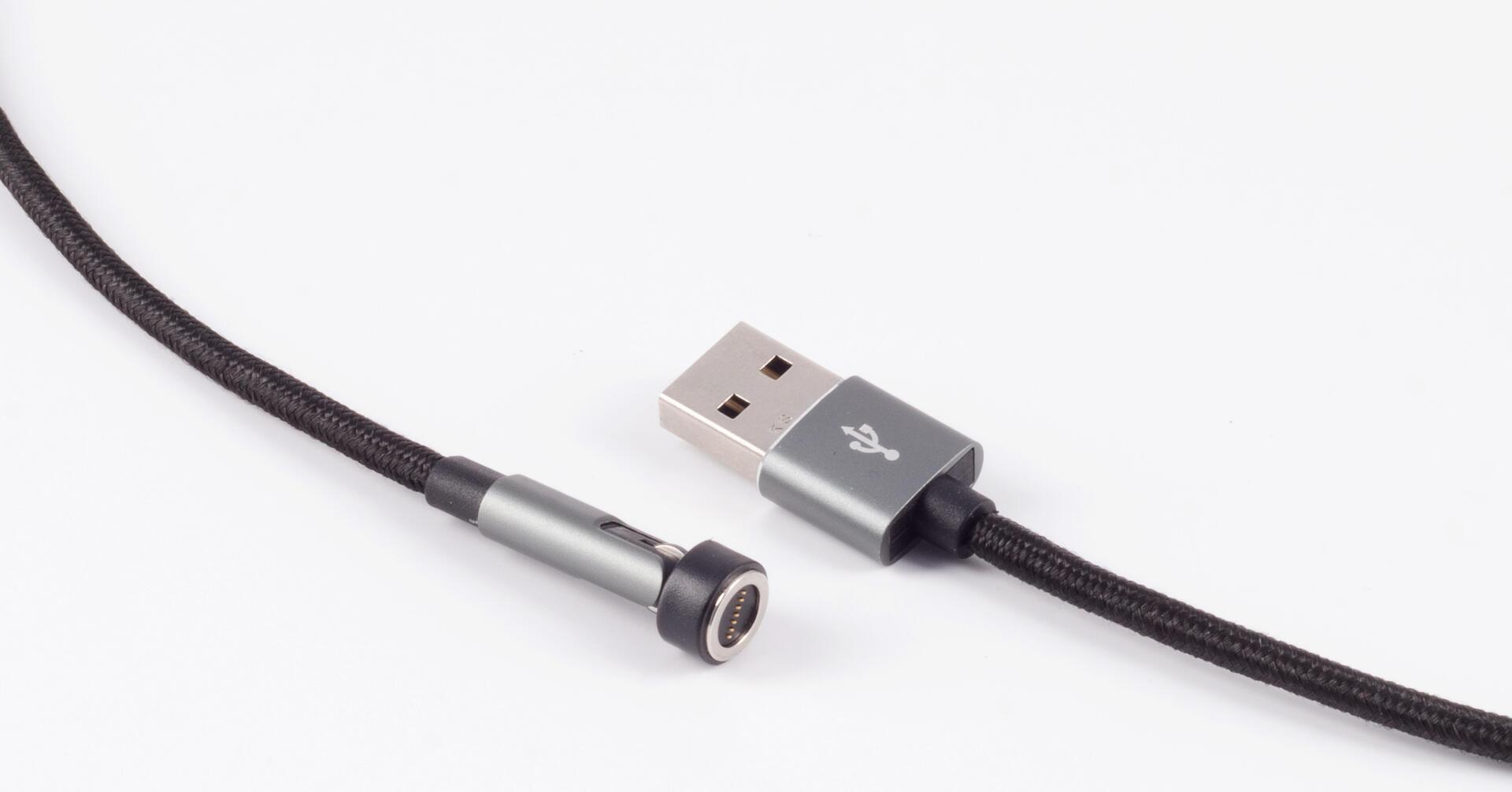 shiverpeaks ®-BASIC-S--Universal--USB-A Magnetkabel, 3in1, 540°, 7-Pin, schwarz, 1,0m (BS14-19010)