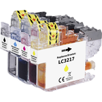 Renkforce Tinte Kombi-Pack ersetzt Brother LC-3217 (LC3217VALDR) Kompatibel Schwarz, Cyan, Magenta, Gelb RF-I-B-LC3217BKCMY4PK RF-5655922 (RF-5655922)