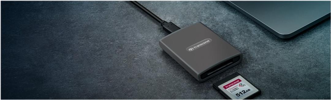 Transcend RDE2 Kartenleser CFexpress Type B USB 3.2 Gen 2x2 Space-grau