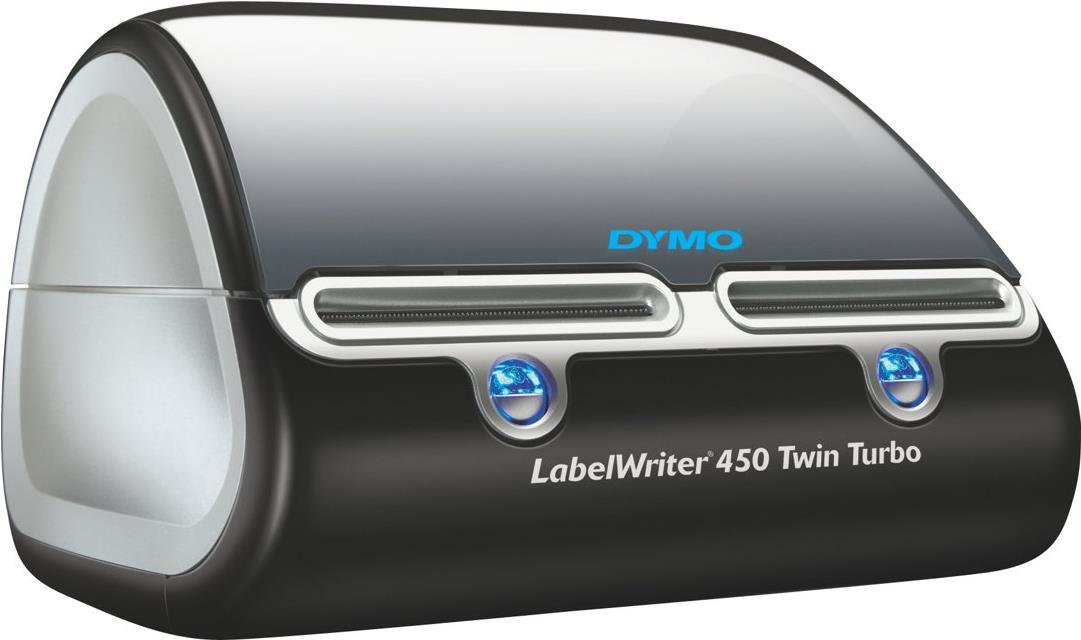 DYMO LabelWriter 450 Twin Turbo Etikettendrucker Thermodirekt 600 x 300 dpi USB Schwarz/Silber