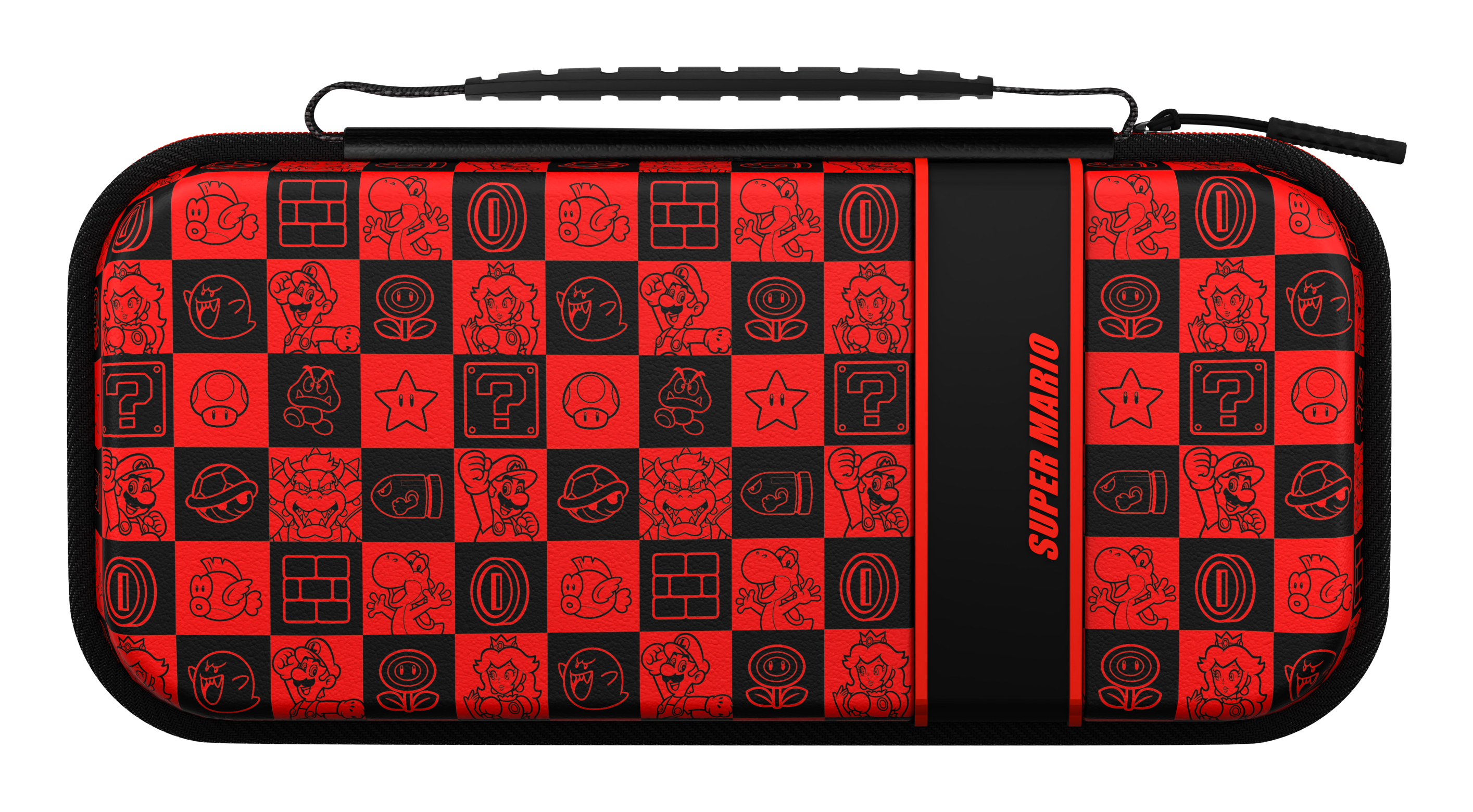 PDP Switch Travel Case Plus Mario Icon Glow in the Dark Schwarz, Rot