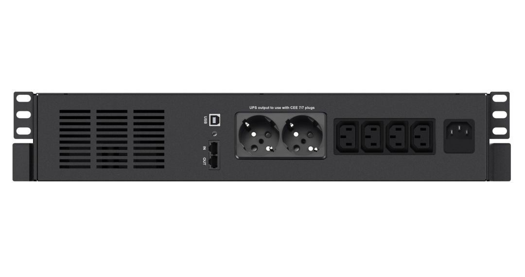 Infosec X4 RM Plus 600 USV Line-Interaktiv 600 VA 360 W Rackmount 2U Schwarz