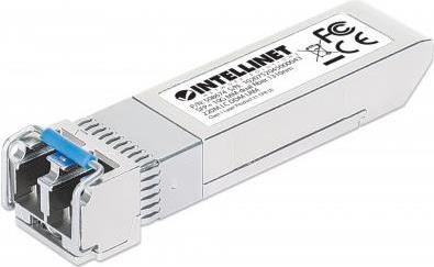 INTELLINET 10 Gigabit SFP+ Mini-GBIC Transceiver für LWL-Kabel 10GBase-LRM (LC) Multimode-Port, 220 m, MSA-konform für maximale Kompatibilität, silber (508674)
