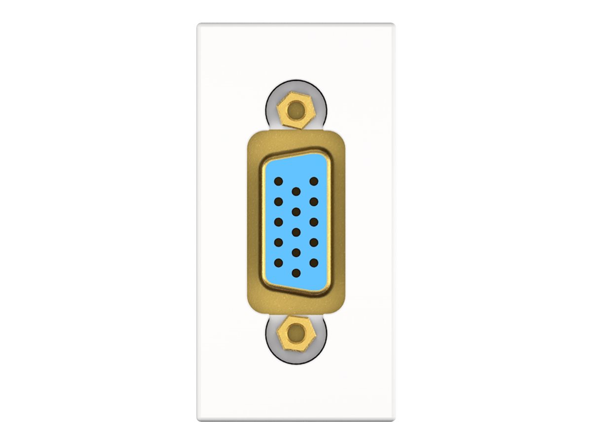 Kindermann Konnect flex 45 click VGA 1 m Modulares Faceplate-Snap-In Weiß