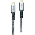 2GO 797514 USB Kabel 1,2 m USB 3.2 Gen 2x2 USB C Schwarz - Silber (797514)